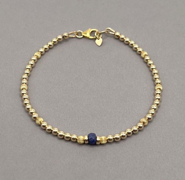 September Birthstone Gold Solitaire Bracelet
