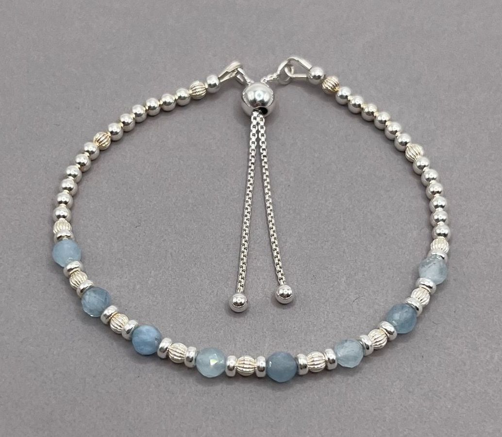 March Birth Stone Sider Bracelet