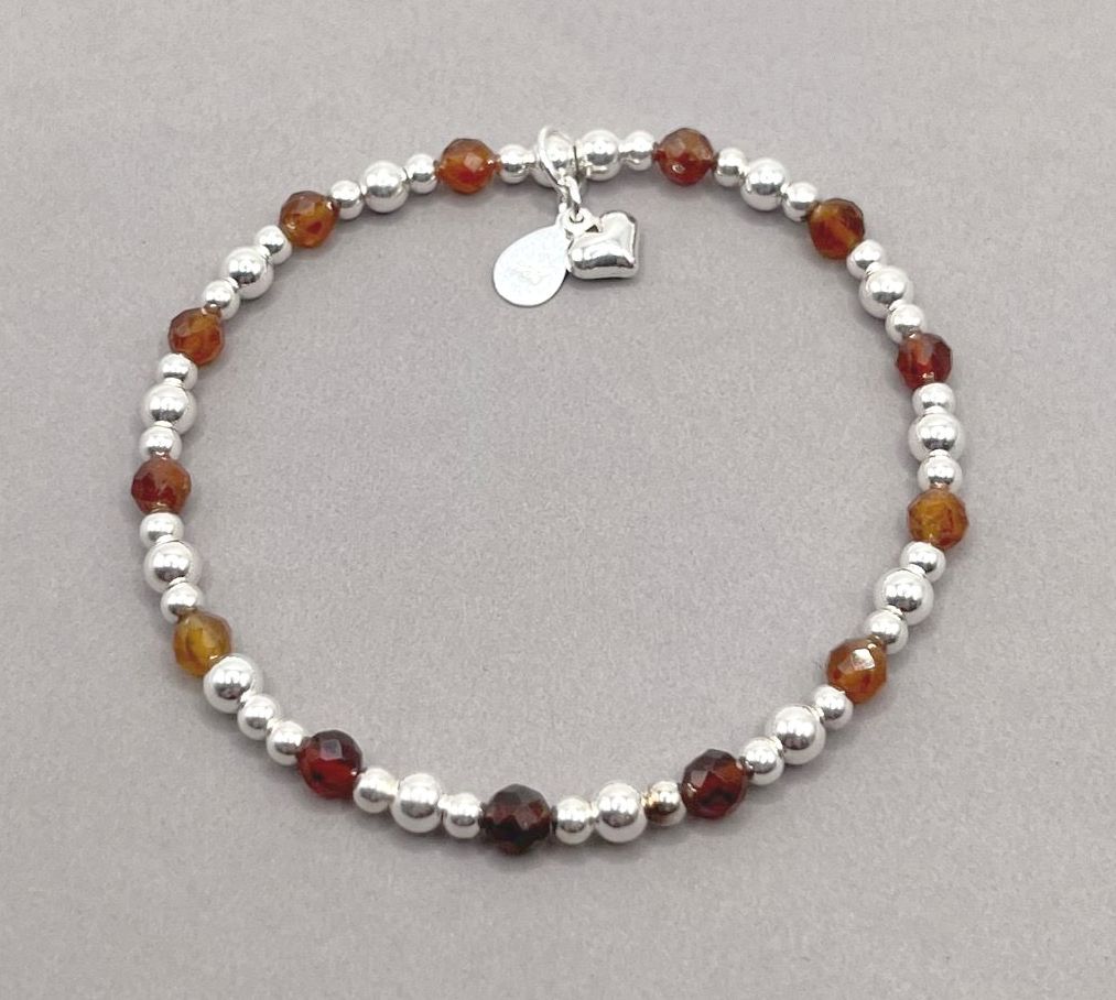 January Birthstone Stacking Bracelet