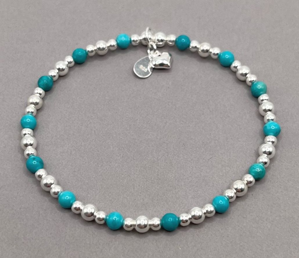 December Birthstone stacking bracelet