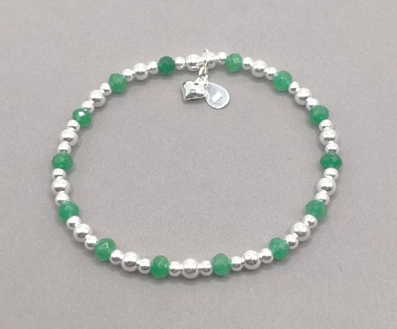 May Birthstone Stacking Bracelet