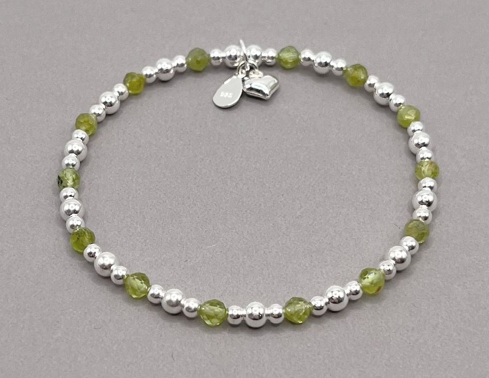 August Birthstone Stacking Bracelet