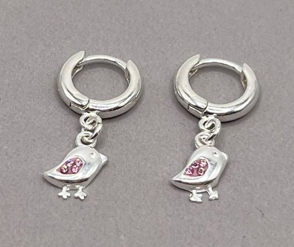 Tiny Crystal Robin Huggies