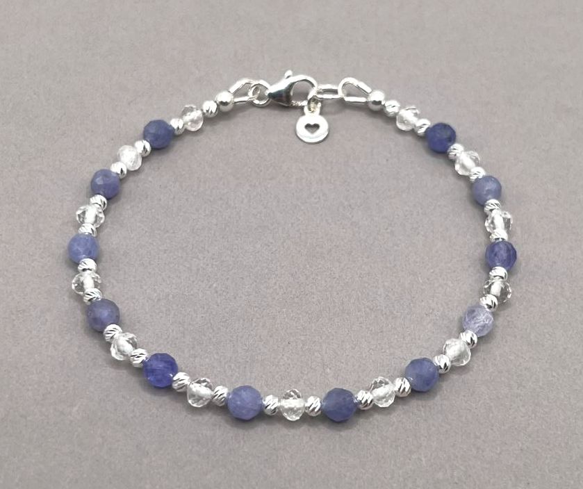 Tanzanite And Crystal Tennis Bracelet