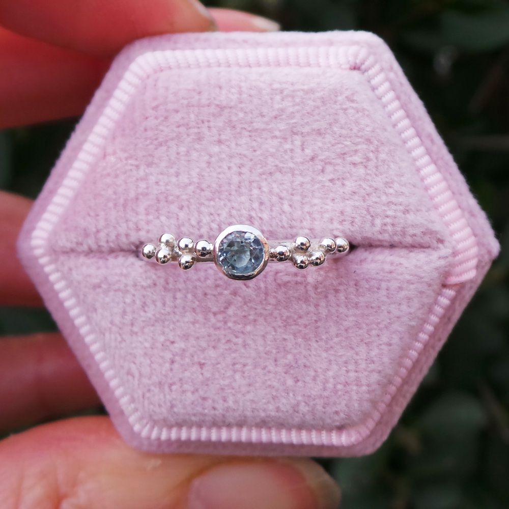 One of a Kind Birthstone Dot Ring