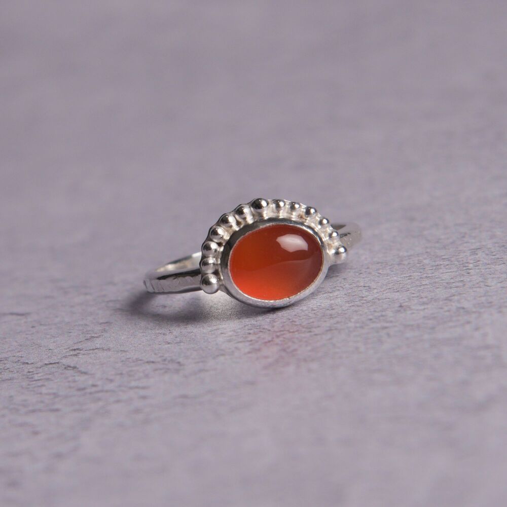 Sterling Silver Carnelian Ring
