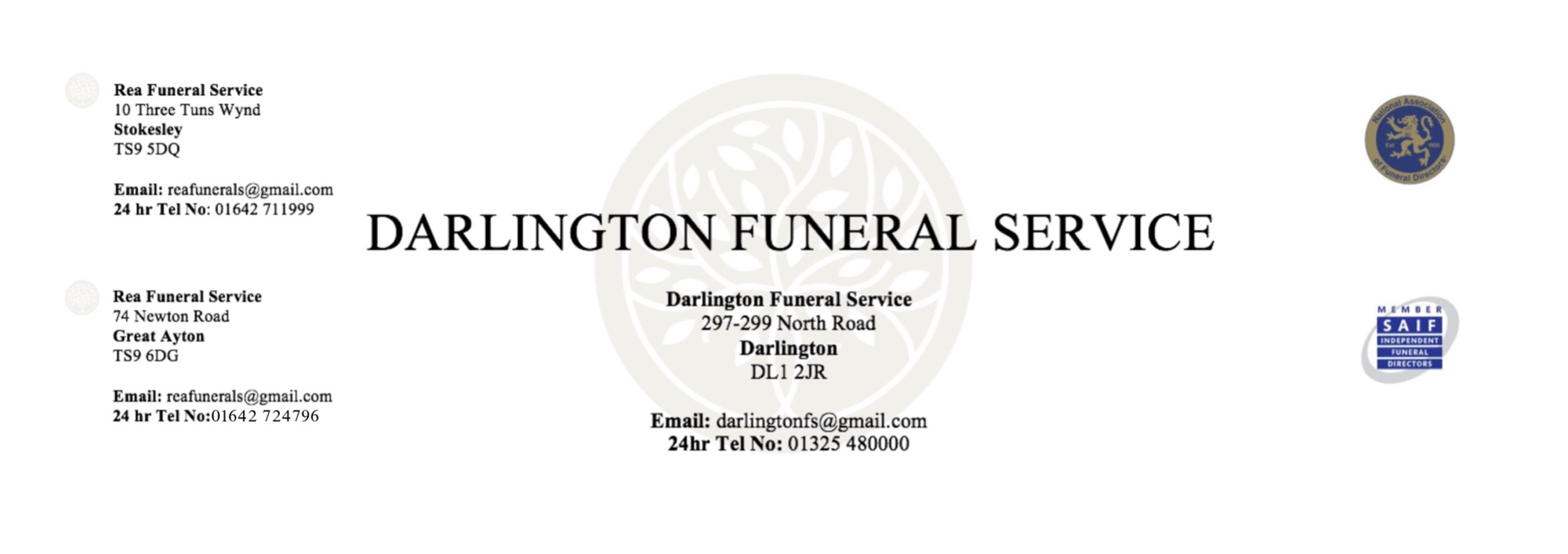 To Darlington Funeral Service