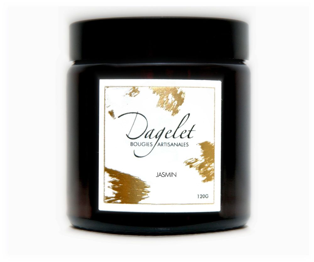 Jasmin Scented Candle - with 24 Carat Gold Leaf - Maison Dagelet