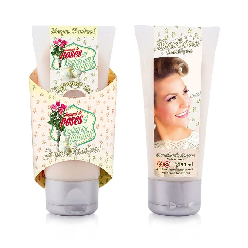 Candice Face Mask (Rose Bouquet & Yoghurt Sorbet - 50ml) Boud'Soie Cosmetiques