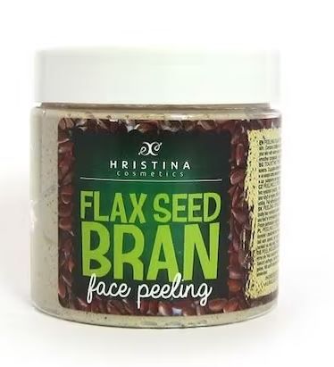 Flax Seed Bran Face Scrub, 200 ml - Hristina Cosmetics