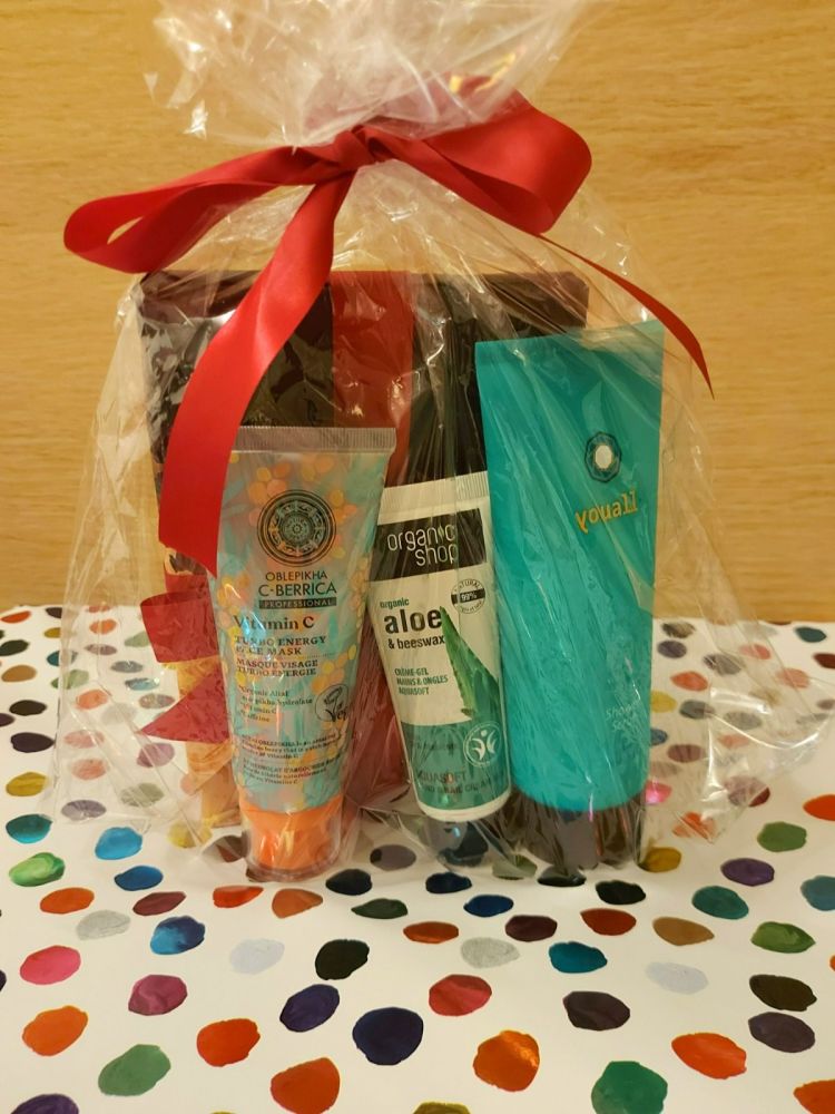  G7 Gift for Her Oblepikha C-Berrica Turbo Energy Face Mask, Organic Shower Scrub with Macadamia Youall Honest Body Care, Hand and Nail Crea