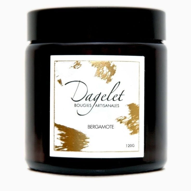Bergamote Scented Candle - with 24 Carat Gold Leaf (120 grams) - Maison Dagelet