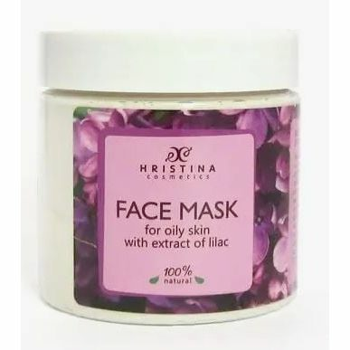 Face Mask with Lilac Extract - for Oily Skin, 200 ml  - Hristina Cosmetics