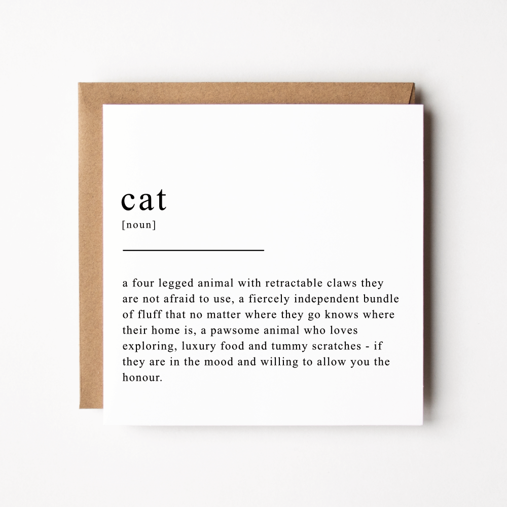 Cat Definition Card cat-definition-card