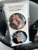 Pack of 2 car coasters