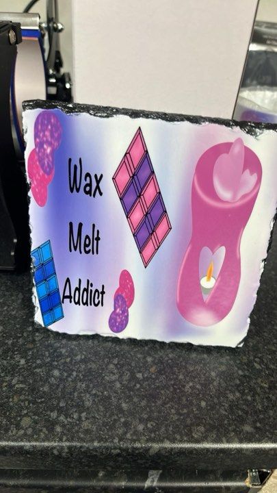 15 x 15 cm photo slate glossy finish