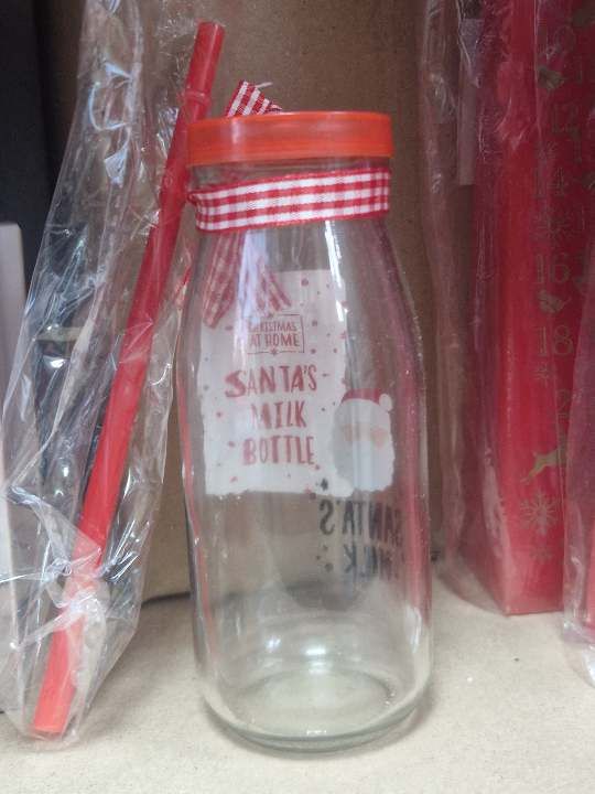 Santa's milk bottle