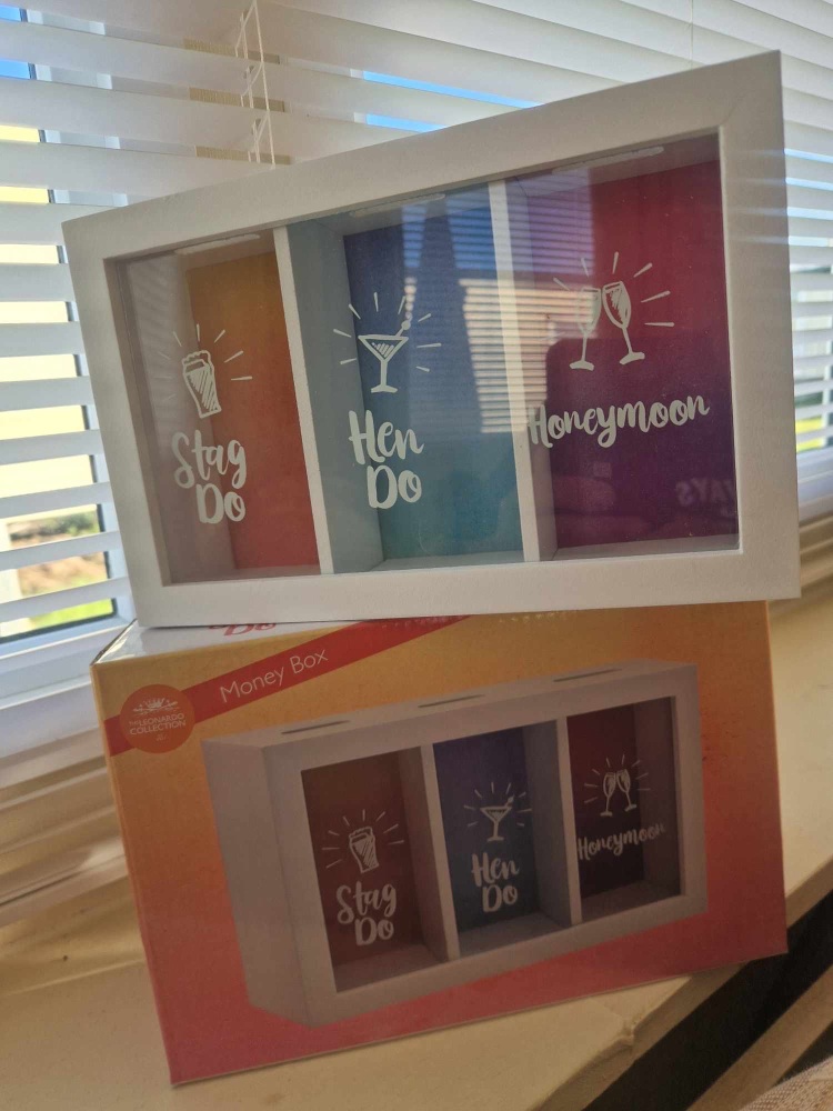 Stag do, hen do, honeymoon money box