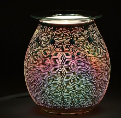 3D geometric flower electric burner