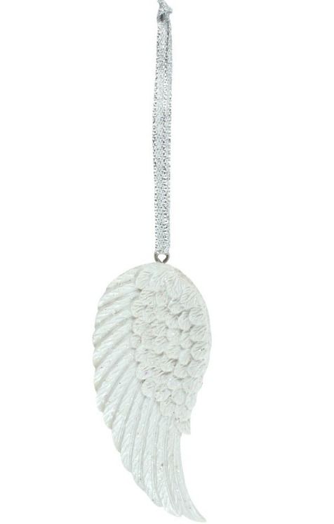 Glitter angel wing hanging decoration