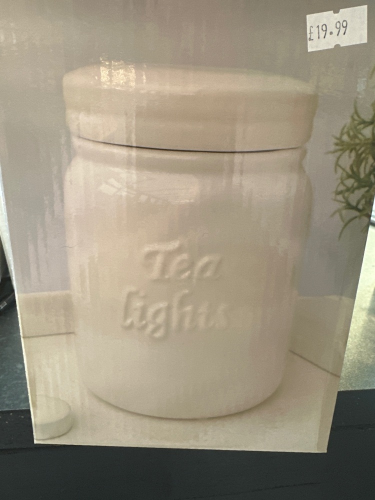 Tea light storage jar
