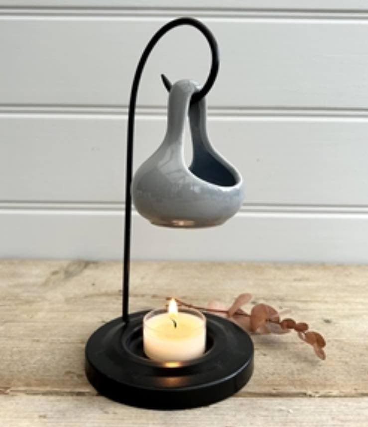 Grey hanging burner