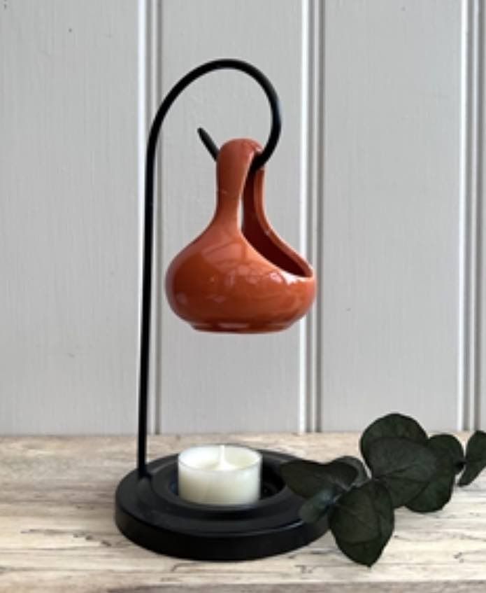 Orange hanging burner