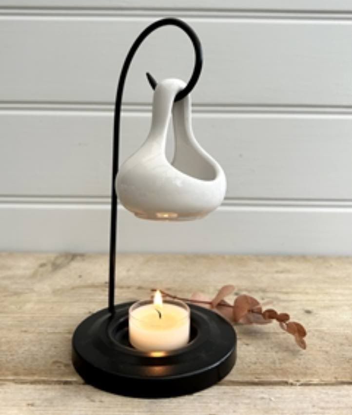 White hanging burner