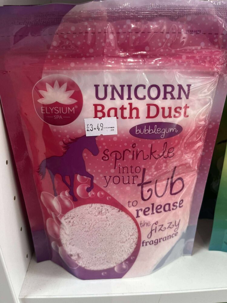 unicorn bath dust