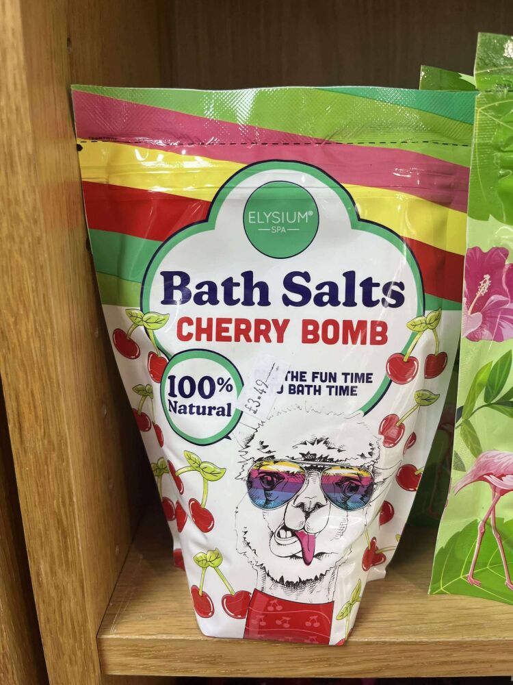 Cherry bomb bath salts
