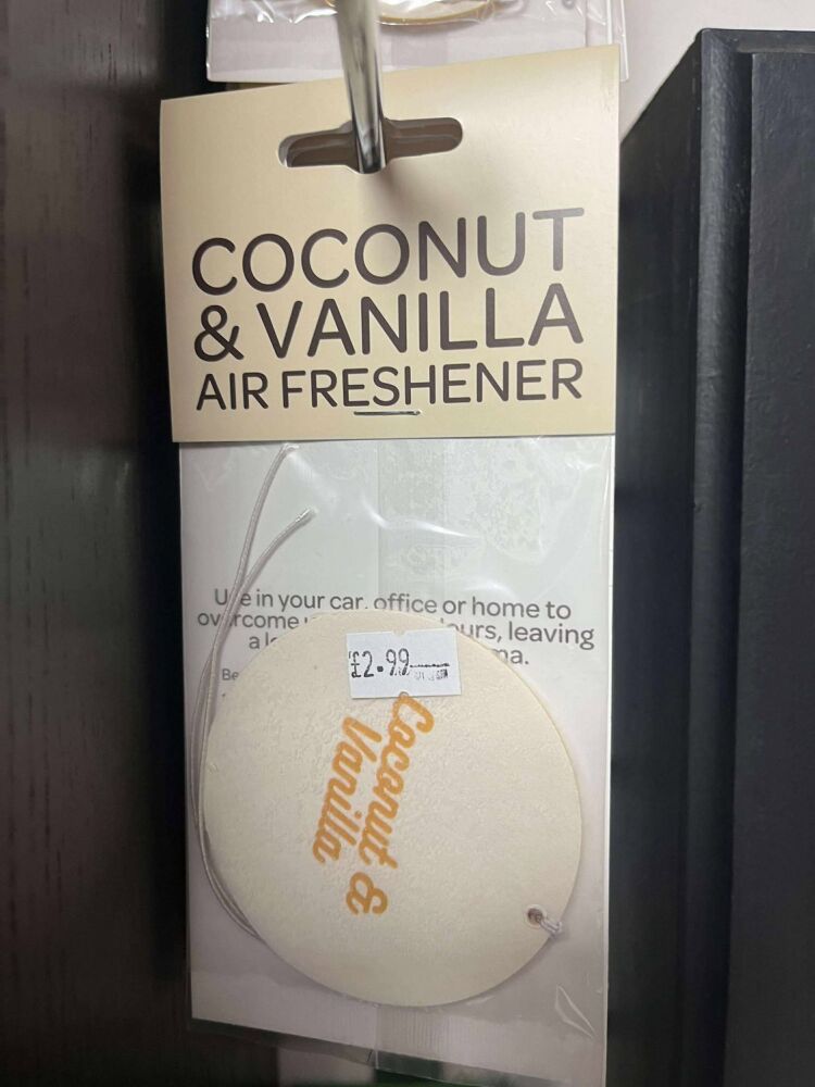 Coconut and vanilla air freshner
