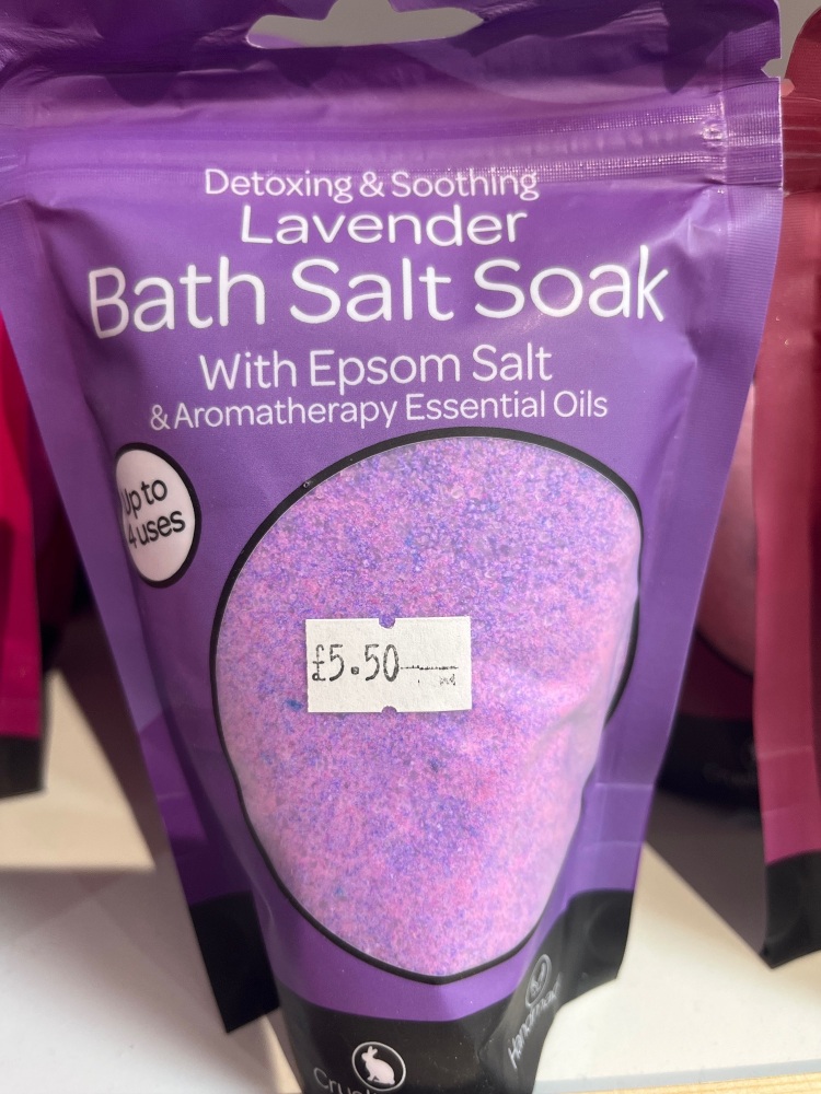 Lavender bath salt soak