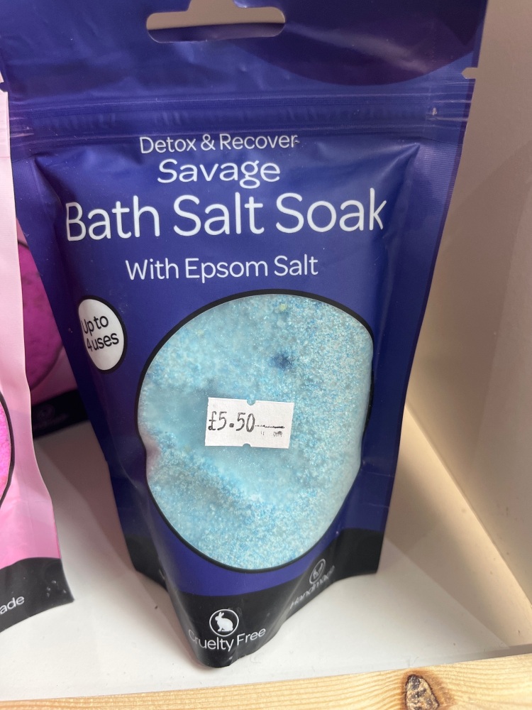 Savage bath salt soak