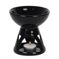 Black deep bowl tealight burner