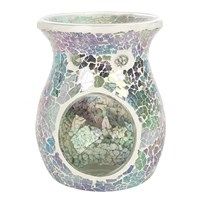 Large light blue irredescent tealight burner