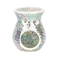 Small light blue irredescent tealight burner