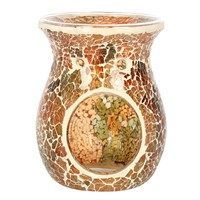 Large brown crackle glass burner