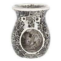 Large grey crackle glass burner