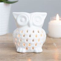 White owl tealight burner