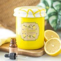 Lemon curd jar ceramic burner