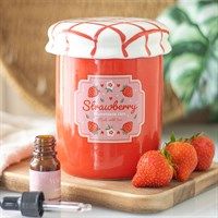 Strawberry jam jar ceramic burner