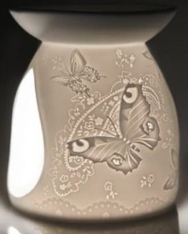 Porcelain silk wings butterfly tealight burner