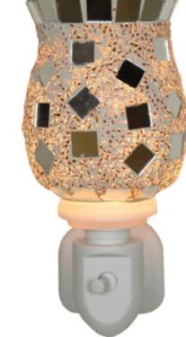 Silver mosaic plug in burner
