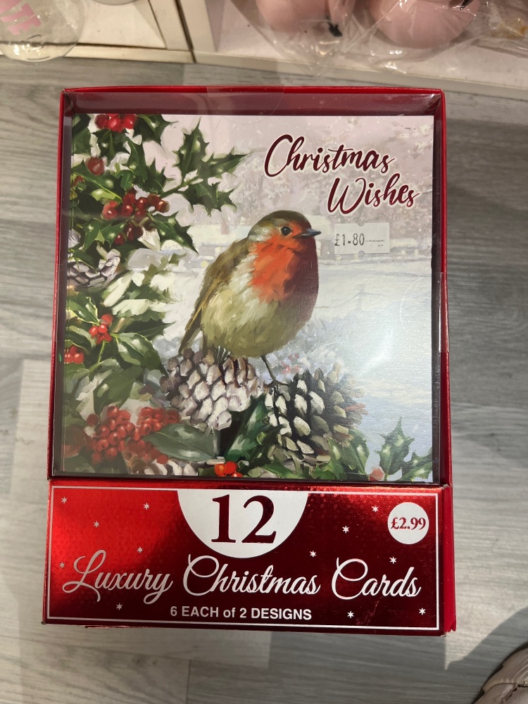 12 luxury Xmas cards