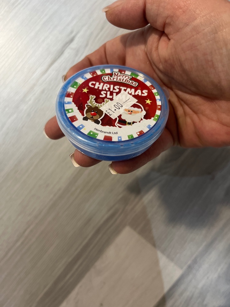 Blue Xmas slime
