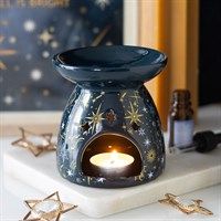 Blue starry night tealight burner