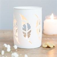 White feather cut out burner