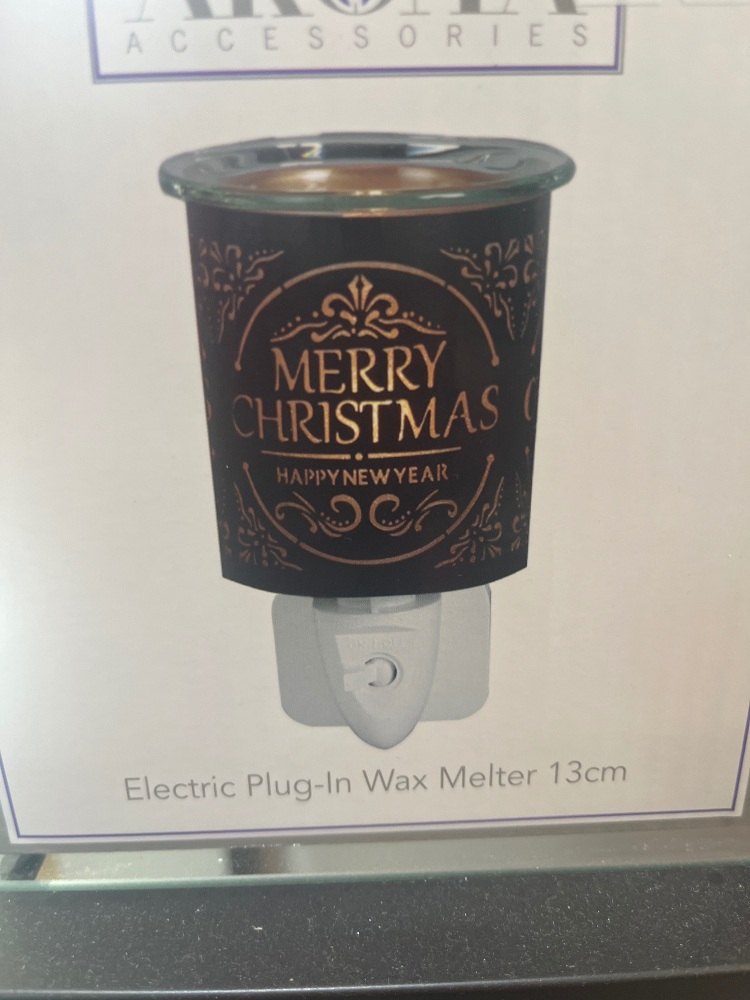 Black merry Christmas plug in electric burner