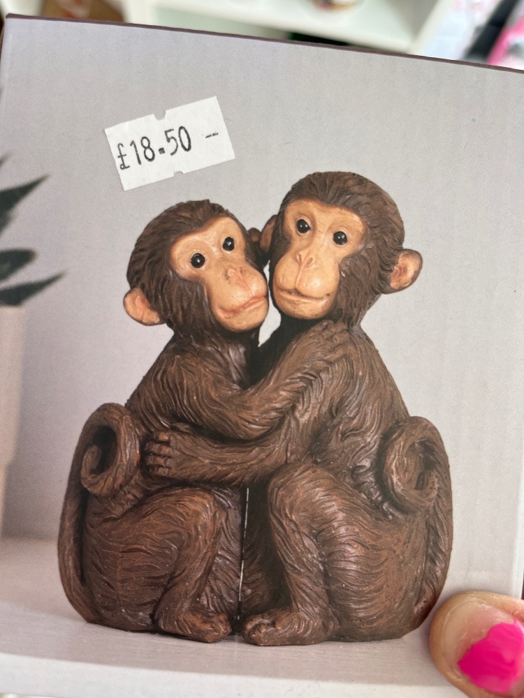 couple monkey ornament
