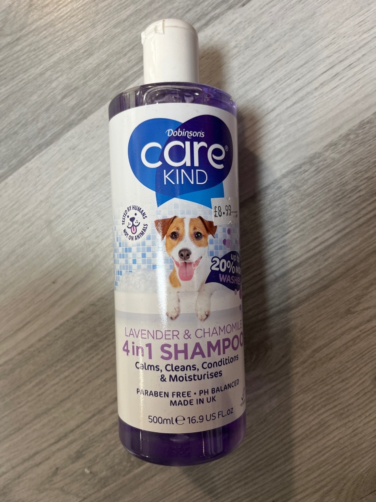 Lavender and chamomile 4 in 1 dog shampoo 500ml